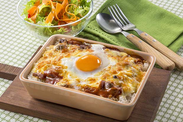トマ辛ハヤシをリメイク 焼きトマ辛ハヤシ