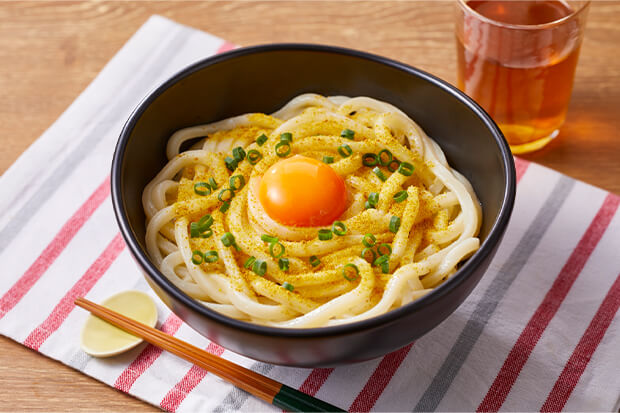 釜玉カレーうどん
