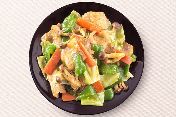カレー肉野菜炒め