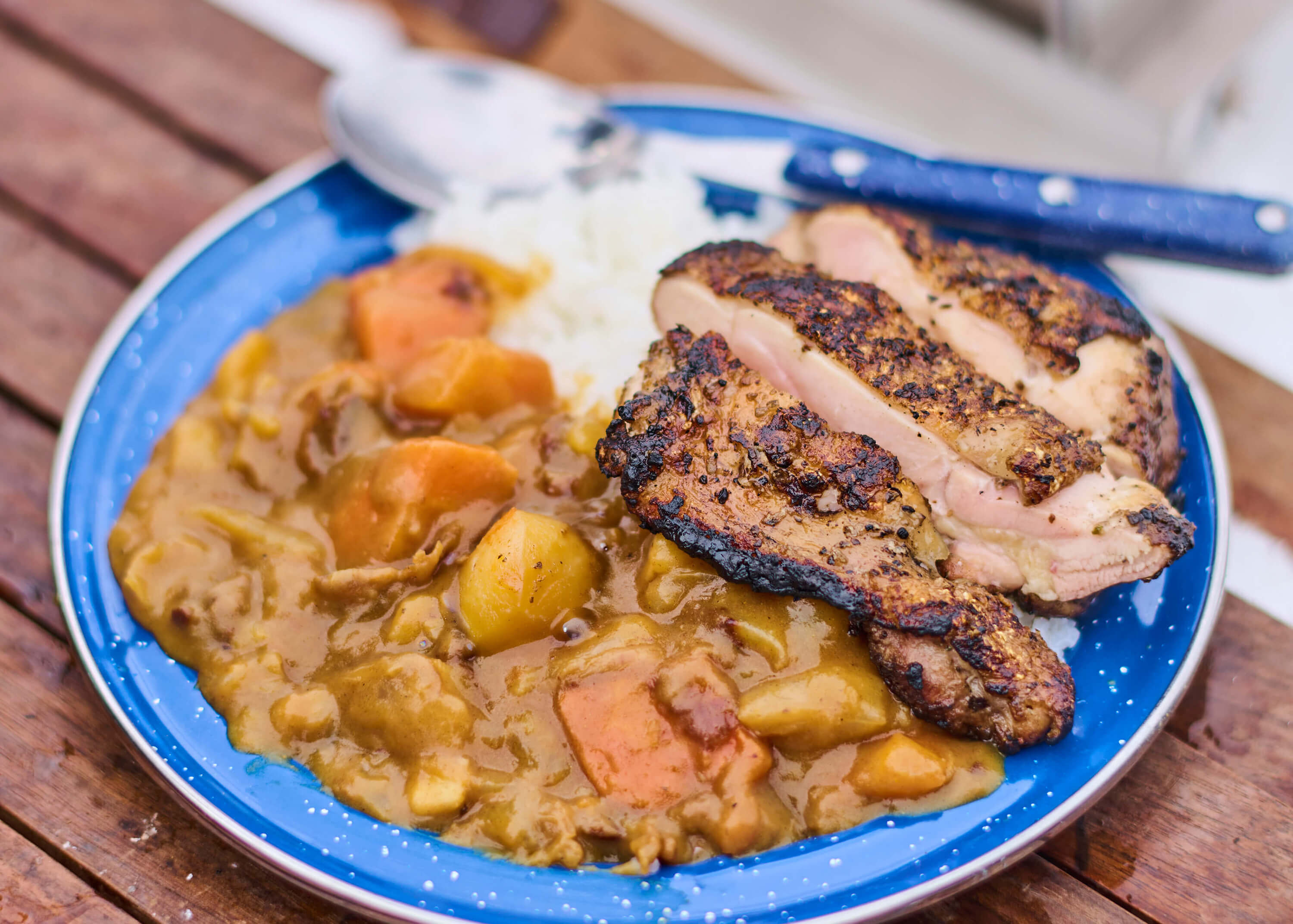 キャンプ飯は道中で決める。カレーはアレンジのしやすさも◎