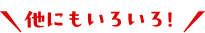 他にもいろいろ!
