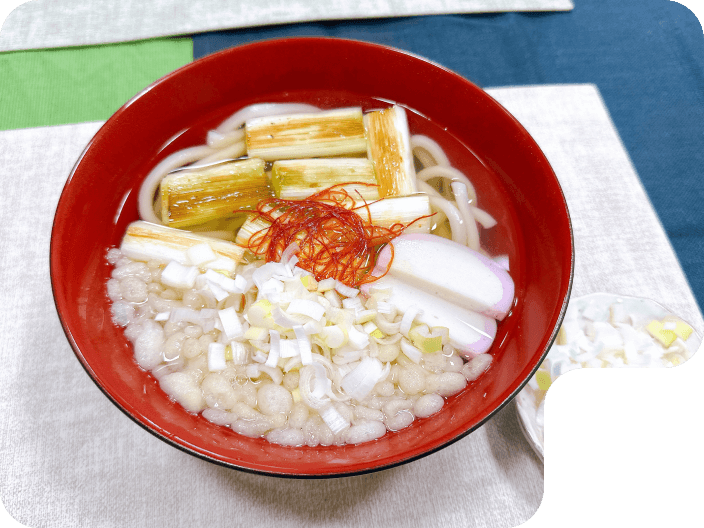 焼き長ねぎのせうどん
